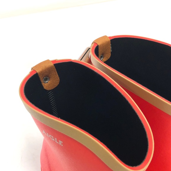 NWT Aigle "Miss Juliette Bottillon" Rain Booties in Cerise Tea - Picture 8 of 8
